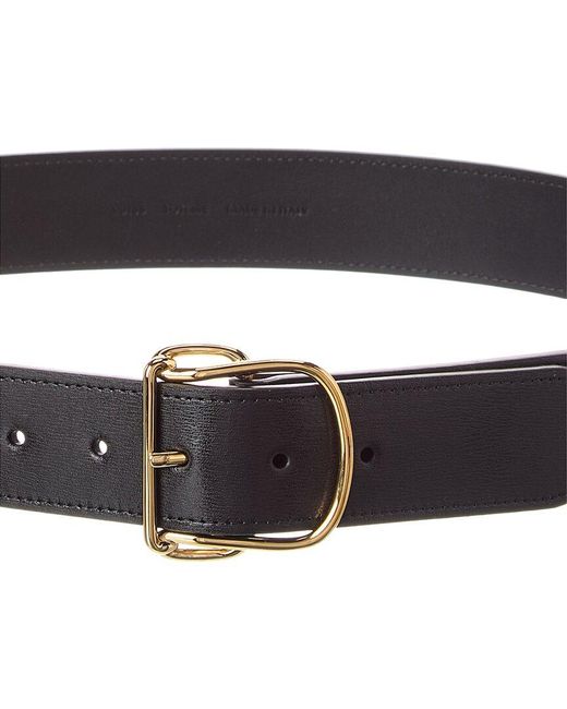 Totême  Black Swirl Leather Belt