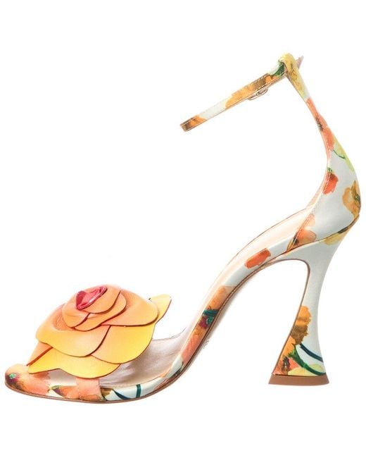 Alexandre Birman Metallic Dahlia 100 Satin Sandal