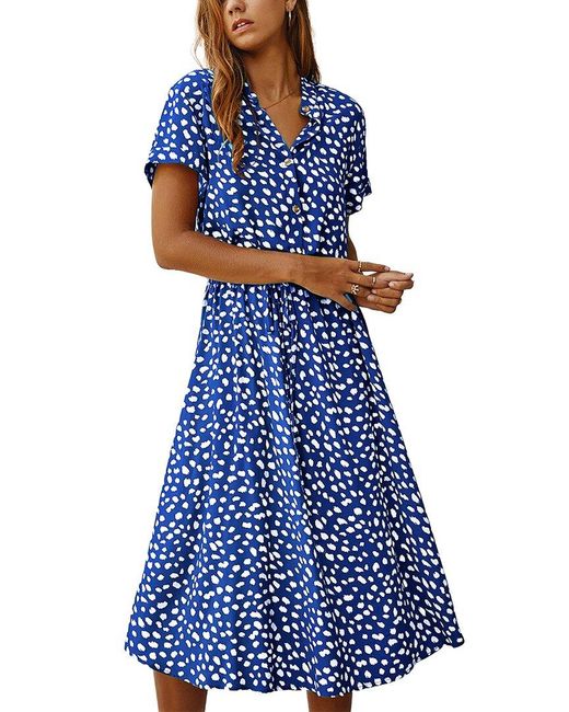 VIBI Blue Midi Dress