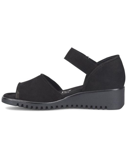 Comfortiva Black Daniella Leather Sandal
