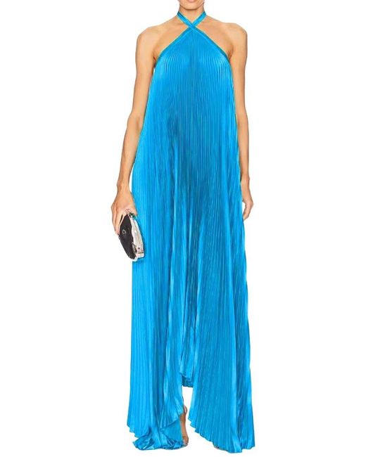 Linda Charm Blue Mira Richi Maxi Dress