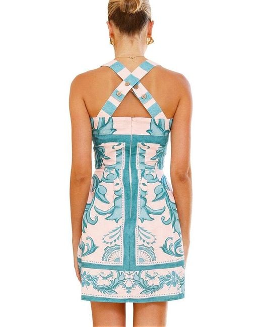 CHARLOTTE GREEN Blue Mini Dress