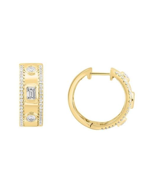 Effy Fine Jewelry Metallic 14K 1.14 Ct. Tw. Diamond Earrings