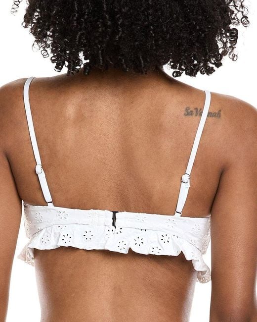 Amanda Uprichard White Dove Bikini Top
