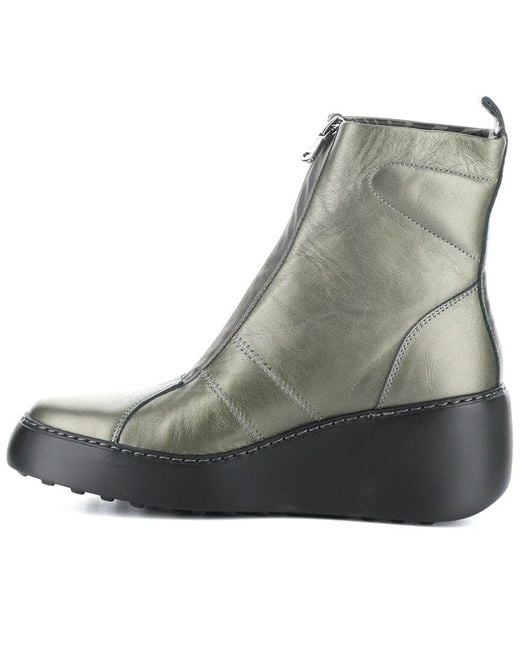 Fly London Gray Drim Leather Boot