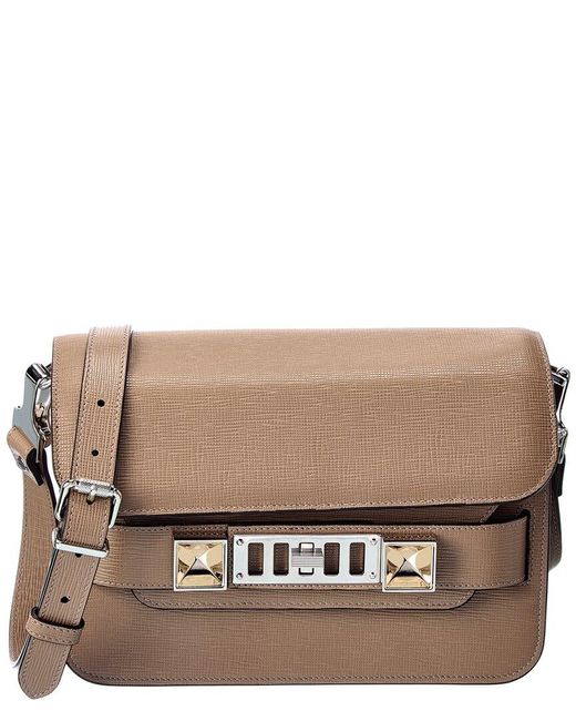 Proenza Schouler Brown Ps11 Mini Classic Leather Shoulder Bag