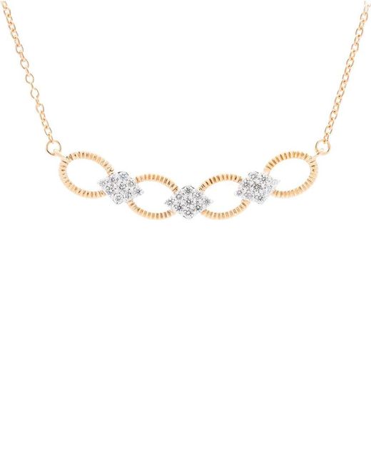 Maitre De Diamant Metallic 18K 0.36 Ct. Tw. Diamond Necklace
