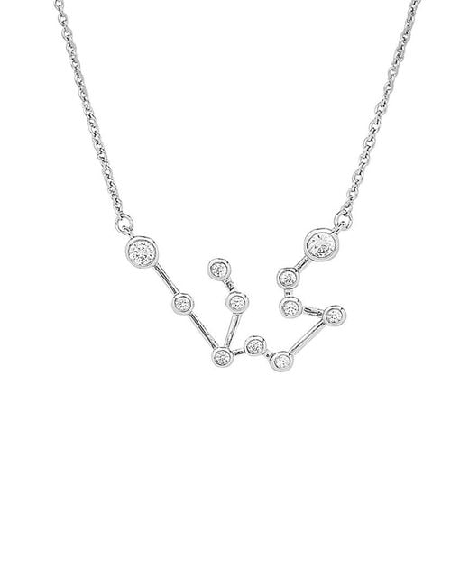 Sterling Forever Metallic When Stars Align Rhodium Plated Cz Necklace