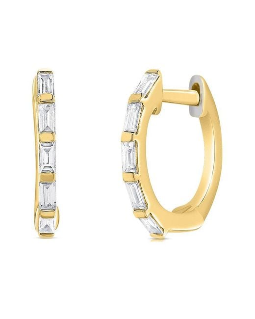 Sabrina Designs Metallic 14k 0.24 Ct. Tw. Diamond Huggie Earrings