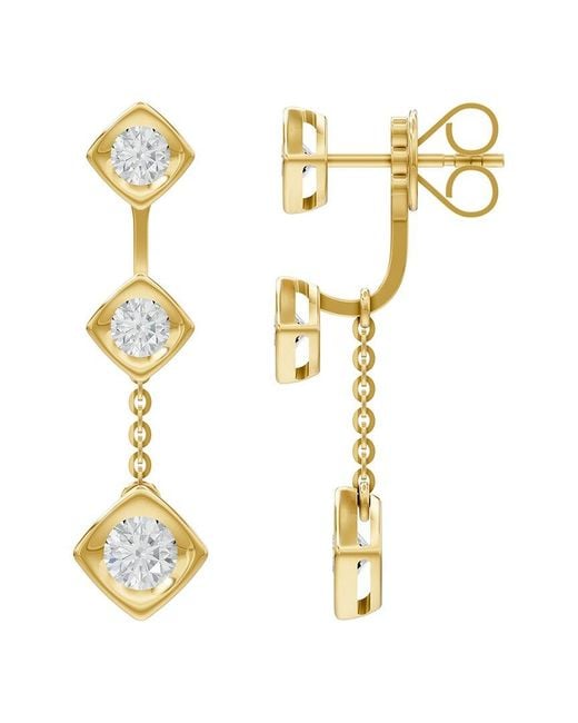 Lab Grown Diamonds Metallic 14K 2.30 Ct. Tw. Lab-Grown Diamond Earrings