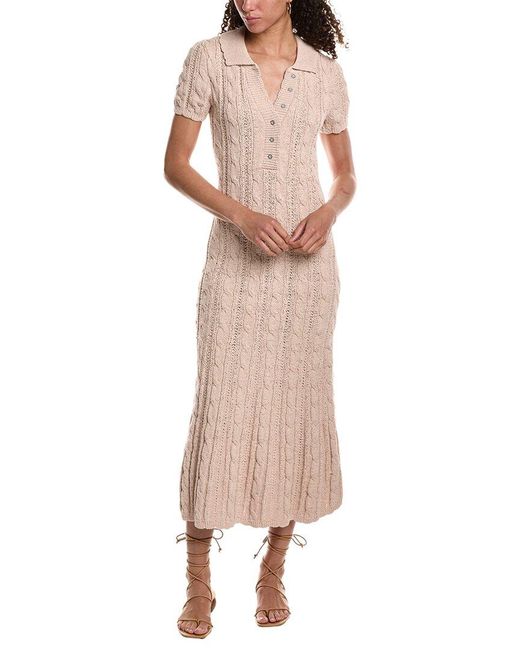 Free People Pink Amory Midi Sweaterdress