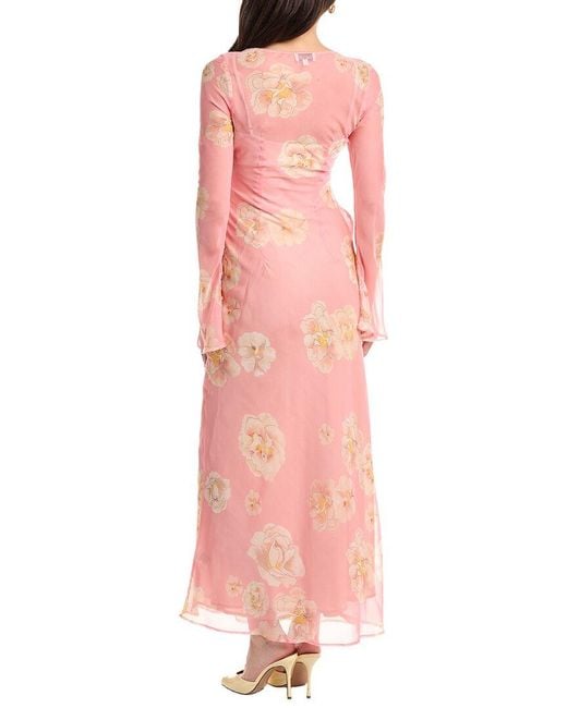 SAU LEE Orange Gloria Dress