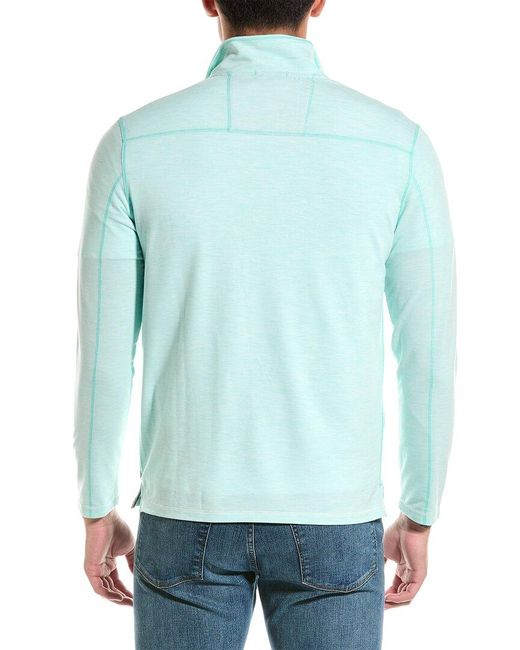 Tommy Bahama Blue Coasta Vera 1/2-zip Mock Sweatshirt for men