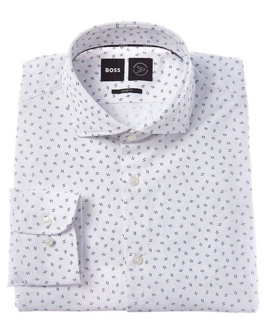 Boss Gray Max Sharp Fit Dress Shirt for men