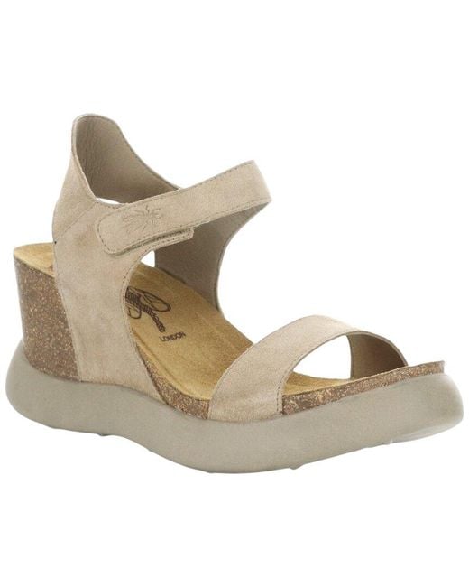 Fly London Metallic Gogo Suede Sandal