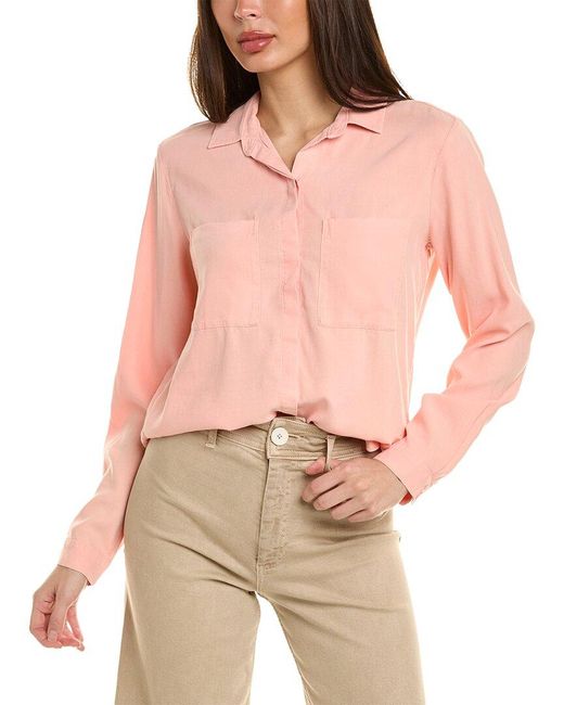 Bella Dahl Pink Classic Shirt