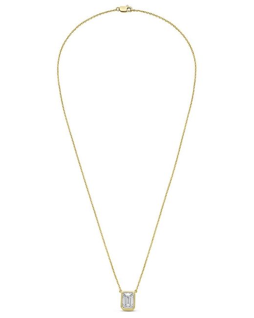 Diana M Metallic Diana M. 14K 1.00 Ct. Tw. Lab-Grown Diamond Pendant Necklace