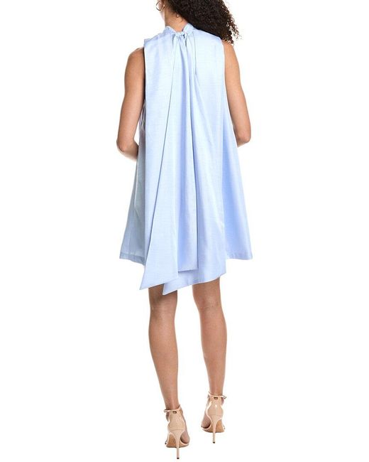 Fate Blue Satin A-Line Dress
