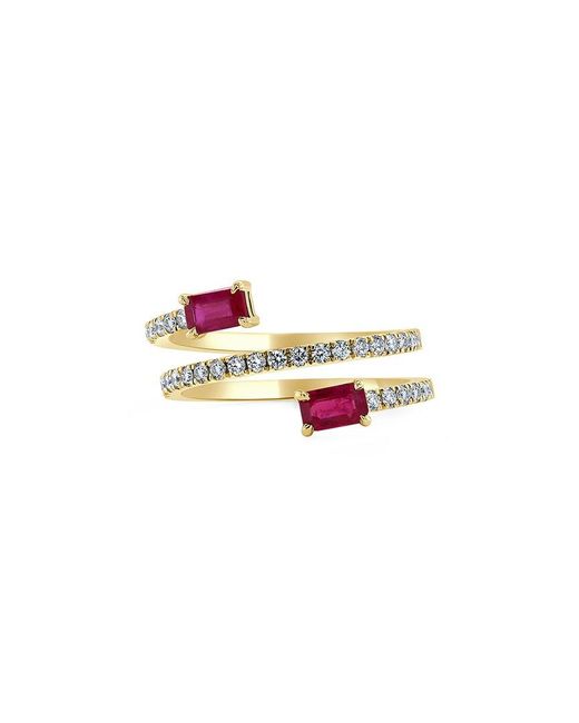 Sabrina Designs White 14k 1.02 Ct. Tw. Diamond & Ruby Ring