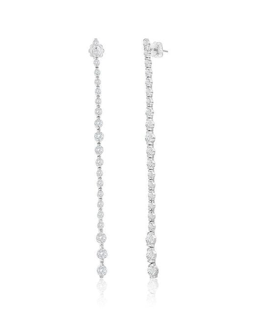 Jewels by Viomo White 14K 4.77 Ct. Tw. Diamond Long Earrings