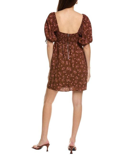 Saltwater Luxe Brown Sweetheart Mini Dress