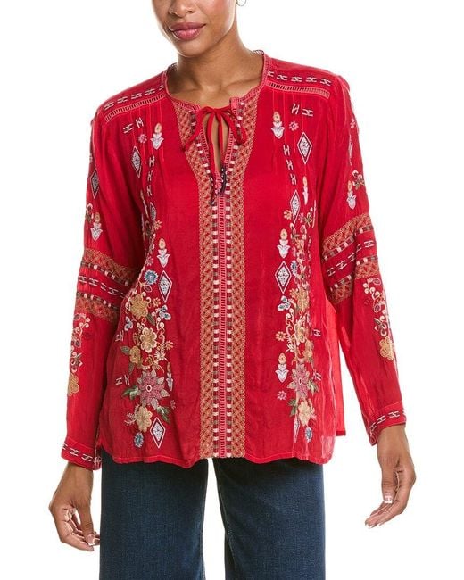Johnny Was Red Eli Shirt