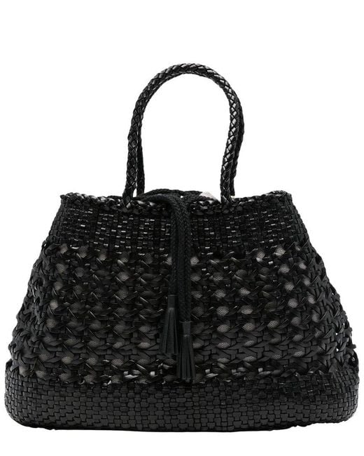 Dragon Diffusion Black Santa Cano Leather Tote