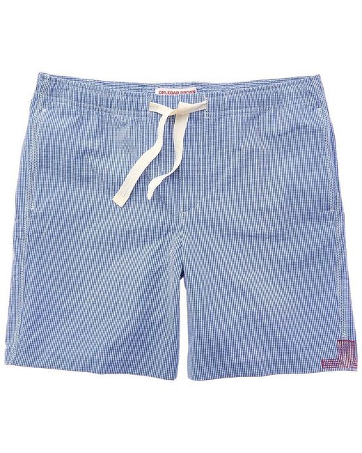 Orlebar Brown Blue Linen-Blend Swim Trunk for men