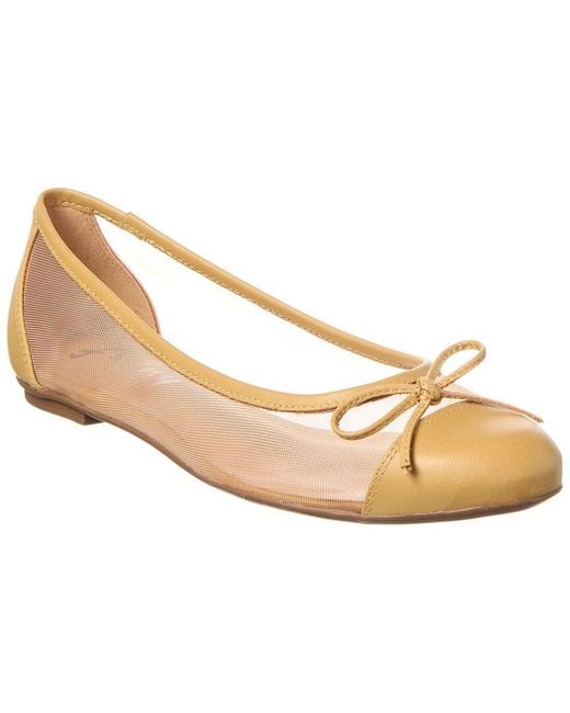 French Sole Metallic Cordelia Shimmer Mesh & Leather Flat
