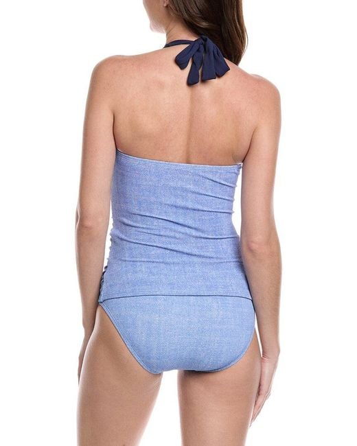 Tommy Bahama Blue Island Cays Colorblocked Tankini Top