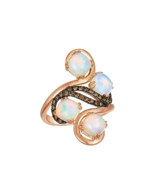 Le Vian Metallic Neapolitan Opal 14K Rose 1.77 Ct. Tw. Diamond & Opal Cocktail Ring