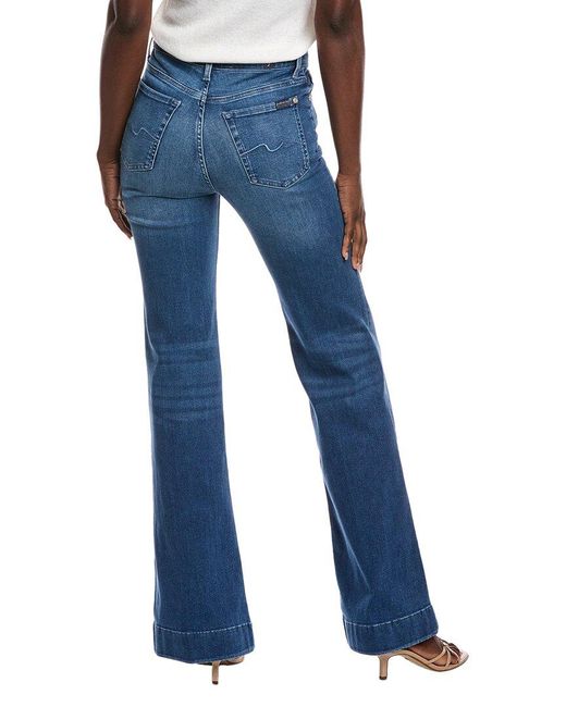 7 For All Mankind Blue Modern Dojo Almost Love Kick Flare Jean
