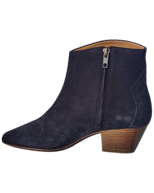 Isabel Marant Blue Dacken Suede Bootie