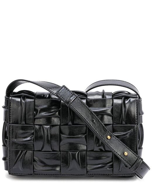 Tiffany & Fred Paris Black Smooth Leather Barrel Crossbody