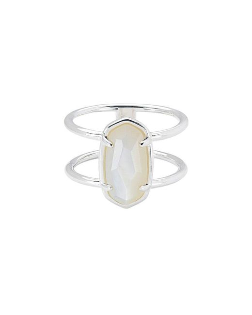 Kendra Scott White Elyse Mother Of Pearl Ring