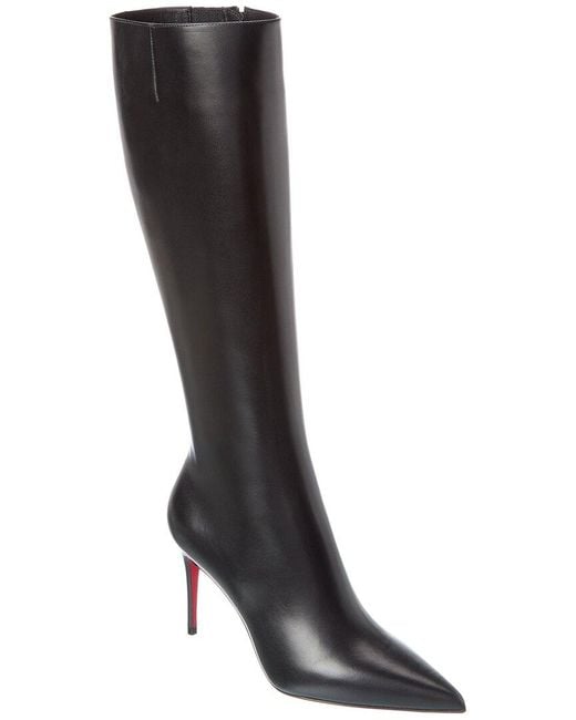 Christian Louboutin Black Kate Botta 85 Leather Knee-High Boot
