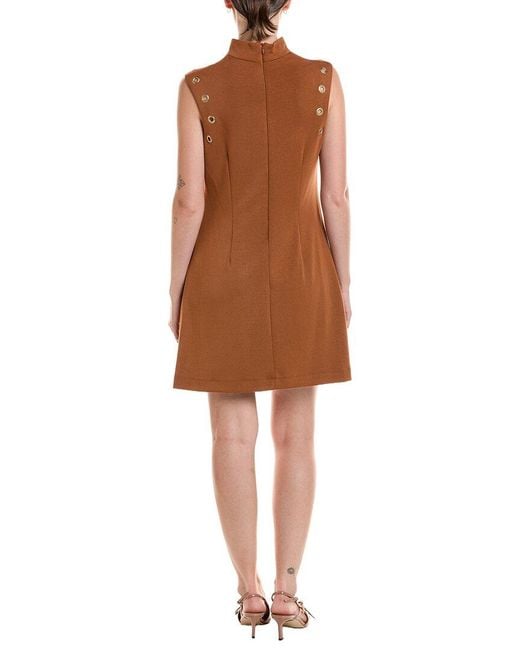 Taylor Brown Mock Neck Mini Dress