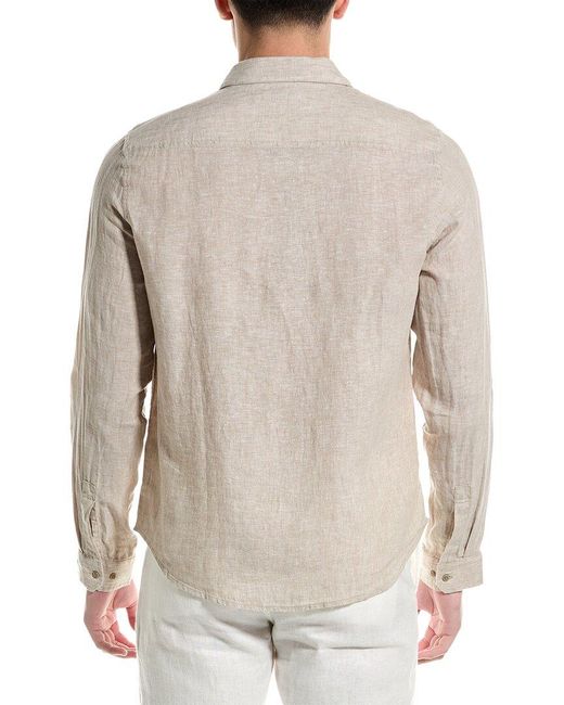 Onia Natural Slim Fit Linen Shirt for men