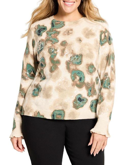 NIC+ZOE Natural Plus Camo Shine Sweater