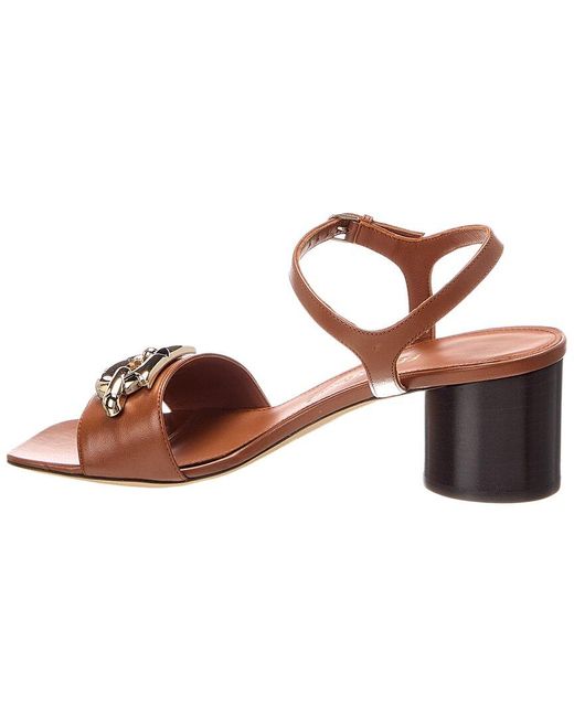 Ferragamo Brown Priscilla 55 Leather Sandal