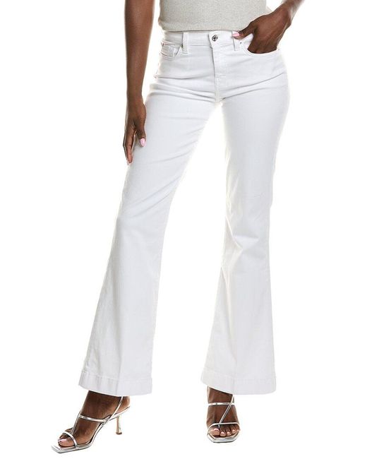 7 For All Mankind White Dojo Casablanca Flare Leg Jean