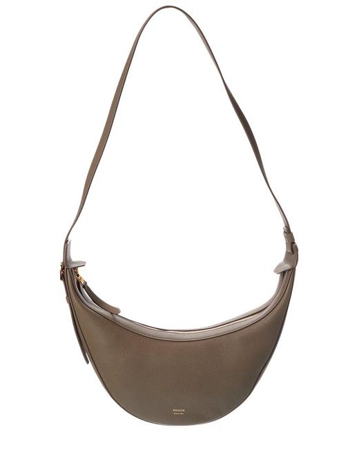 Khaite Metallic Augustina Small Leather Hobo Bag