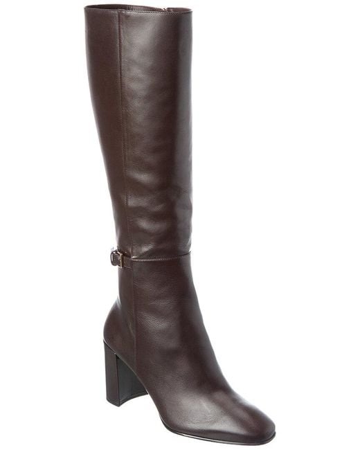 Alexandre Birman Brown Candance 70 Leather Knee-High Boot