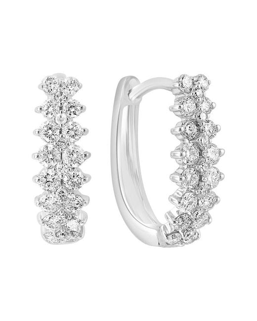 Effy Fine Jewelry White 14K 0.48 Ct. Tw. Diamond Earrings
