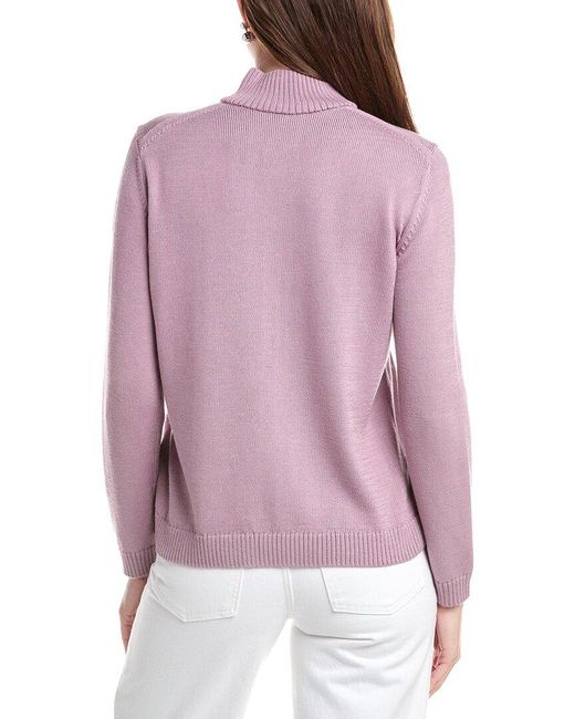 Lafayette 148 New York Purple Fitted Bomber Jacket