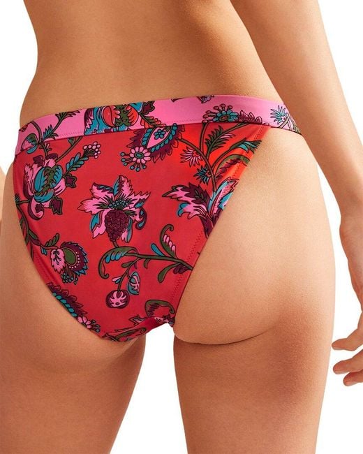 Boden Red Tanga Bikini Bottom