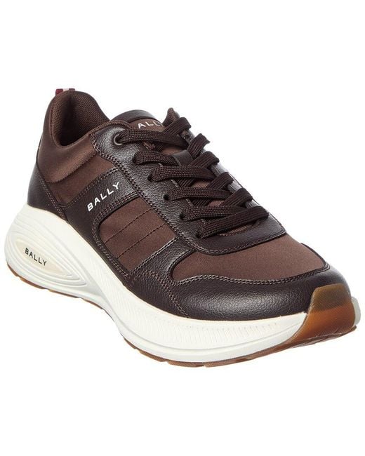 Bally Brown Leather Running Sneaker for men
