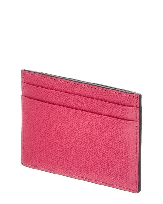 Furla Pink Camelia Leather Card Case
