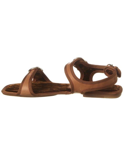 Ferragamo Brown Anteo Leather Sandal