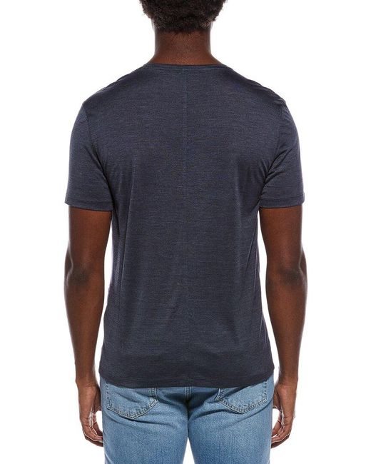 John Varvatos Blue Charles Regular Fit Silk T-Shirt for men
